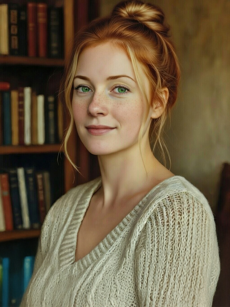 Portrait of Millie Bramley in her kitchen